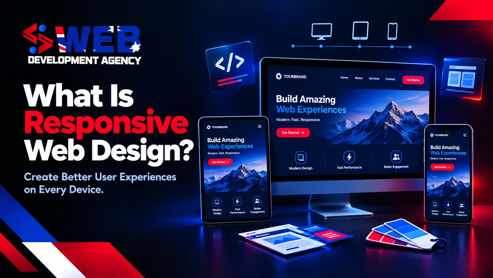 Responsive web design across desktop, tablet and mobile devices