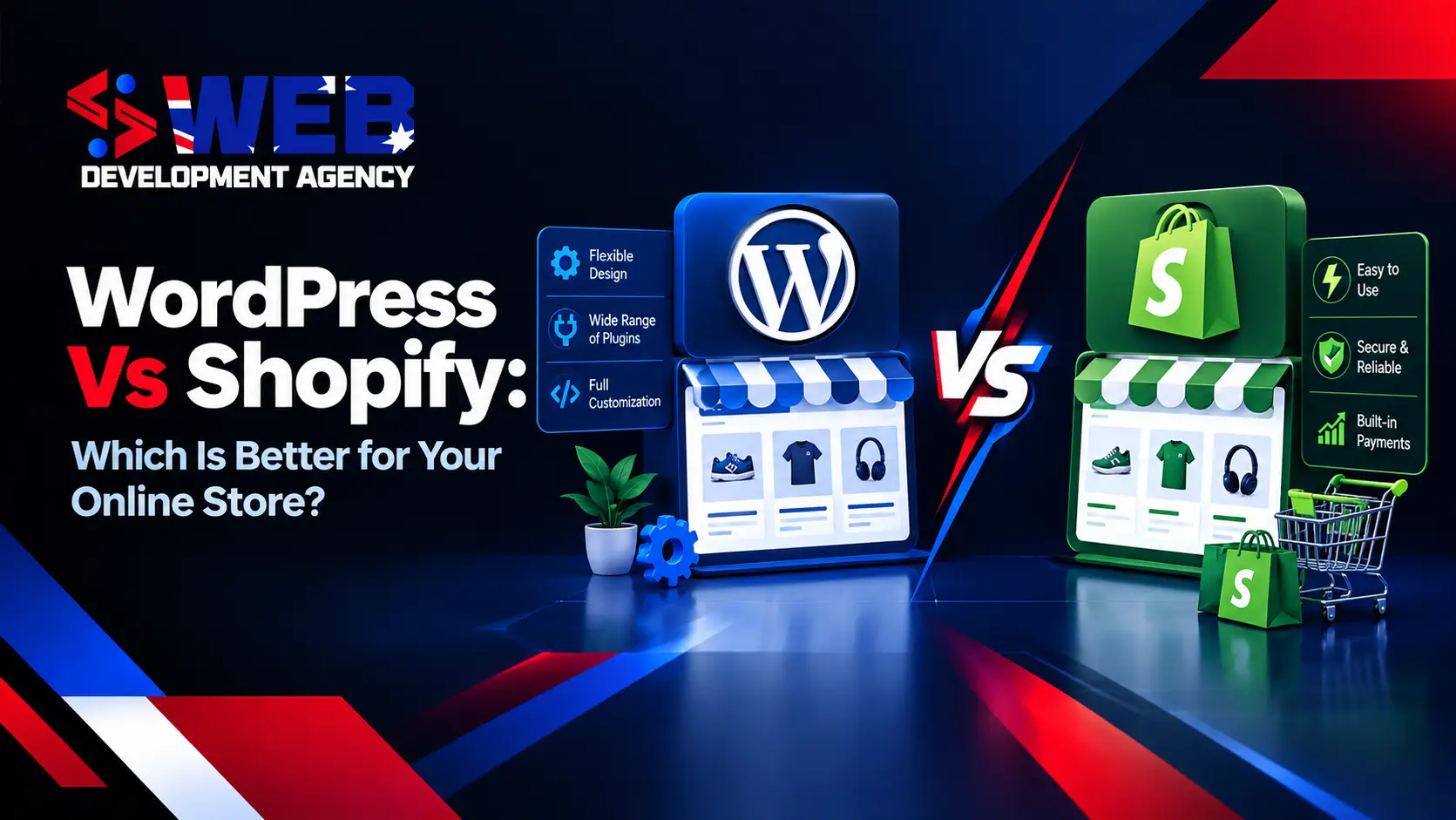 WordPress vs Shopify comparison for online stores